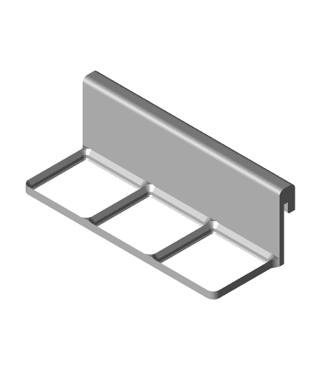 Gridfinity holder 3x1 for Allit pegboard 3d model