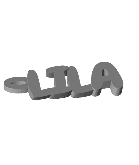 LILA Keyring / Keyfob 3d model
