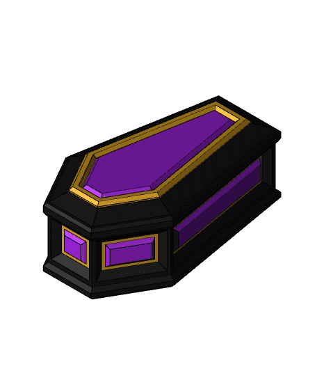 Coffin Storage Box with .STEP file 3d model