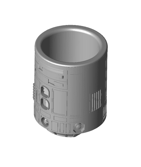 12 oz R2D2 Coozie without handle. 3d model