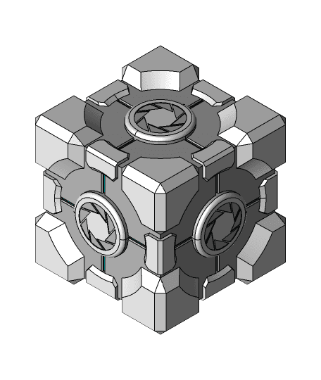 Aperture Science Weighted Storage Cube 3d model