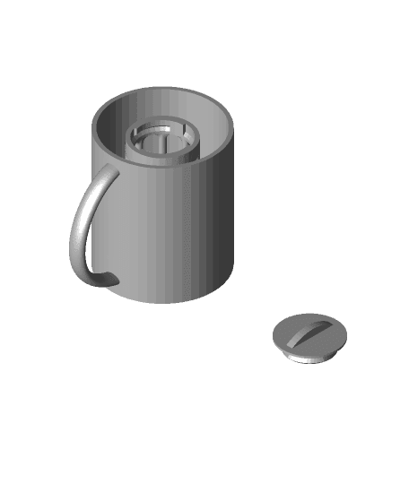 Cup with Ice Cube Holder 3d model