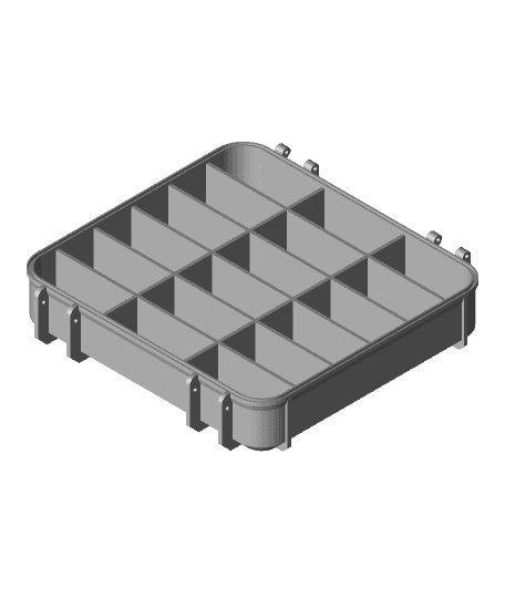 Tool Box Base 18 Horizontal Compartments 3d model