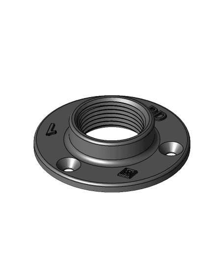1.00 IN. IRON FLANGE 3d model