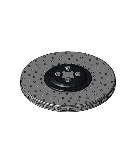 Ventilated Brake disk.stp 3d model