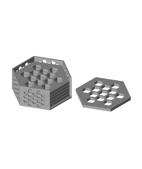 3D Designed Honeycomb Coasters. 3d model