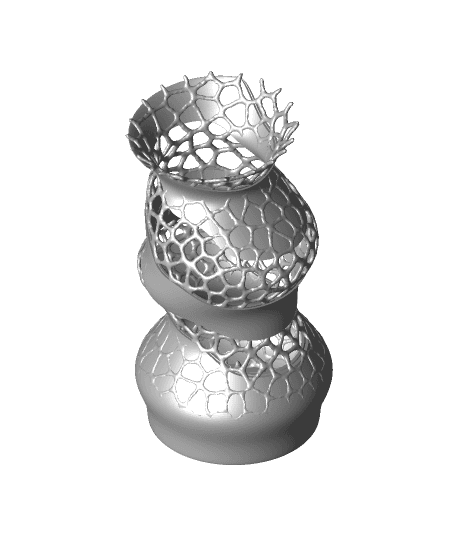 Wobbly Voronoi Vase by EvilGed full viewable 3d model