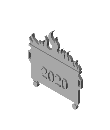 Dumpster_Fire_2020 v1.stl #gift  3d model