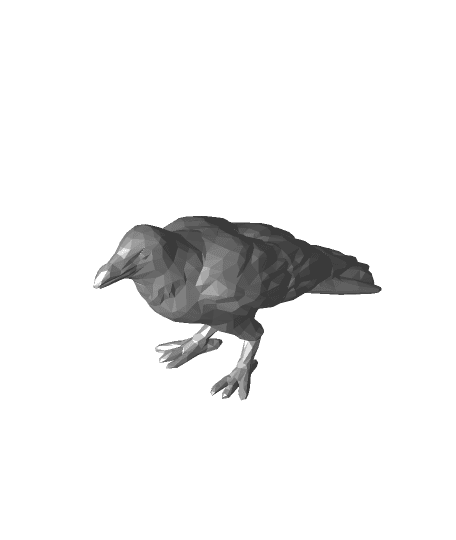 Low Poly Crow 3d model
