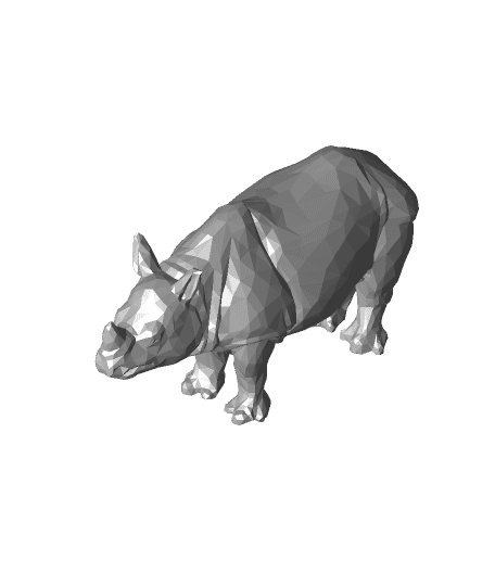 Low Poly Rhino 3d model