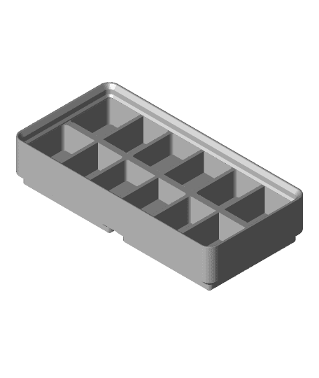 Gridfinity 2x1x2 12 Compartments SMD IC Tray.stl 3d model