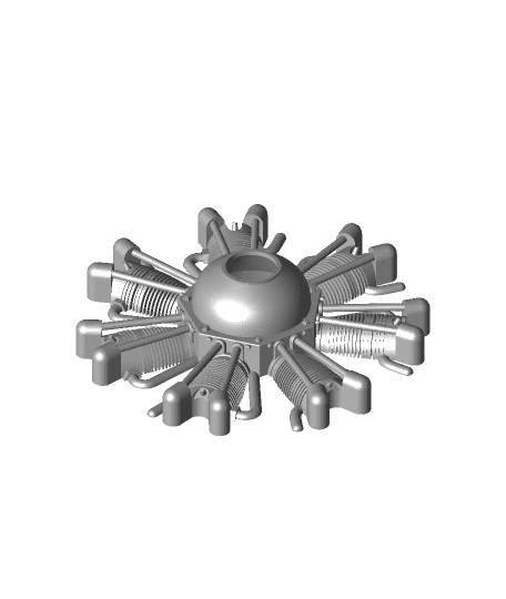 7 Cyl Dummy Radial Engine 3d model