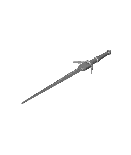 #Hallowearables: CyberWitcher- Silver Sword W scabbard  by Oshikuru full viewable 3d model