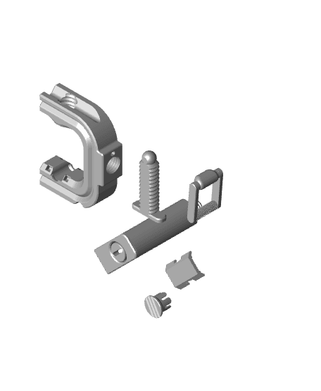 DESK CLAMP - SPOOL HOLDER - MODULAR SYSTEM 3d model