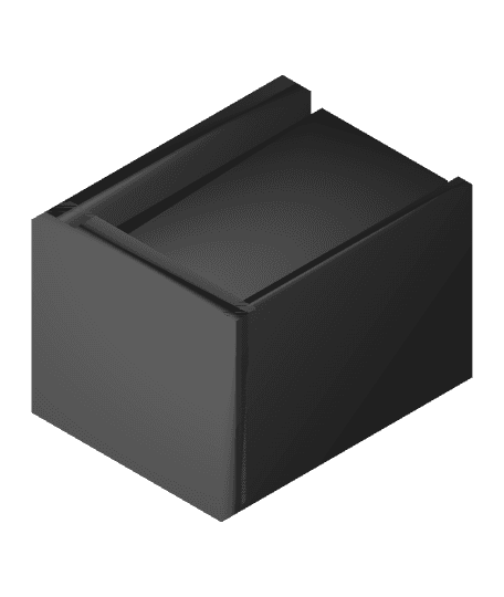 20x20mm Square Tube Cover with height adjustment 3d model