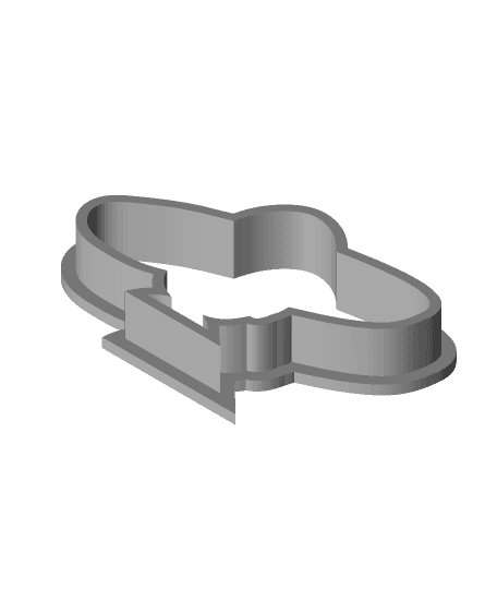 boy with sombrero cookie cutter 3d model