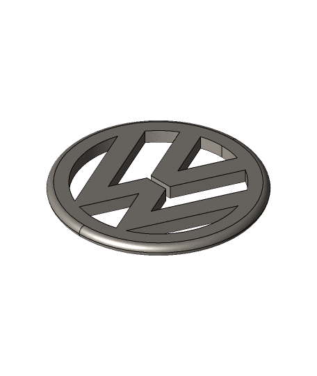 VW Logo by 3dcaddesignwork full viewable 3d model