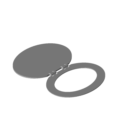 Remix of Oval Picture Frame 2-Part Template. by Kazi Toad full viewable 3d model