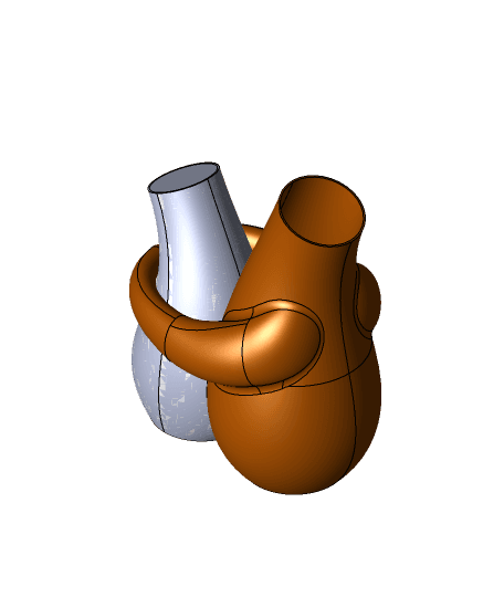 Hugging Vases 3d model