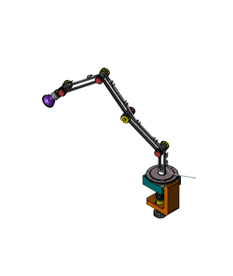 Desk lamp assembly. by pxor full viewable 3d model
