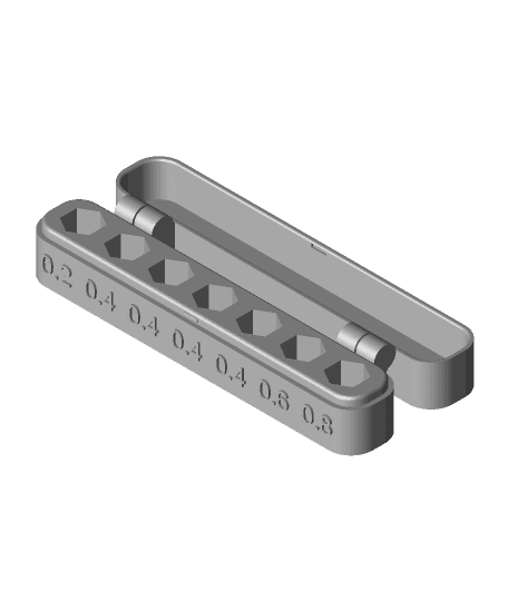 Print in Place Nozzle Box for wrench size 7 mm 3d model