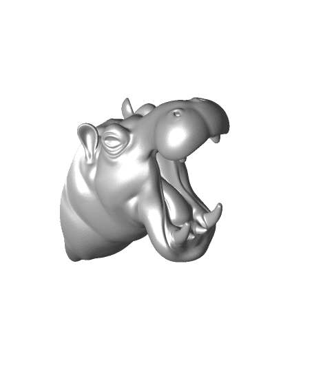Hippo coat hanger 3d model