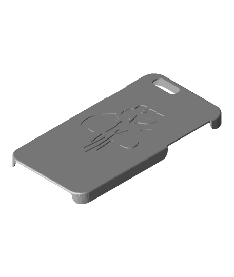 Mandalorian iPhone 6 case only with negative logo 3d model