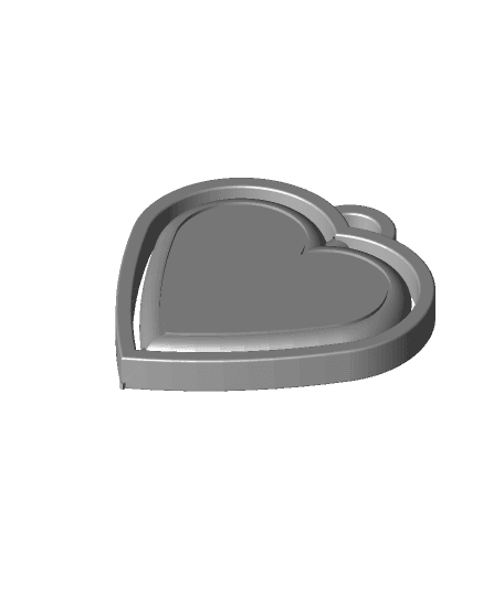 rotating Valentine Love Keychain - gift -  Print in Place 3d model