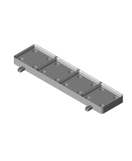 Gridfinity 1x4 Baseplate for Pegboard // Peg Anything 3d model