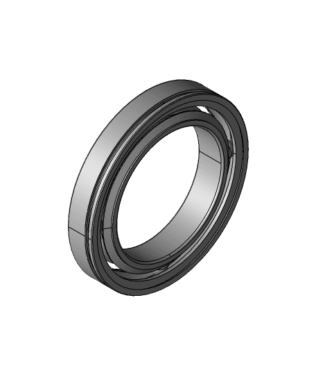 Single-row radial ball bearing with a snap-ring groove, open 3d model