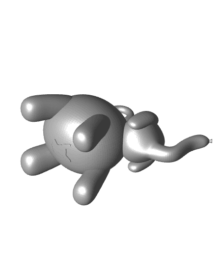  Balloon Elephant Charm 3d model