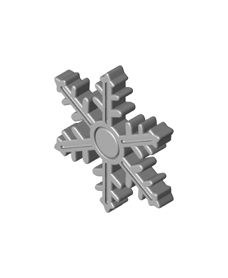 Snowflake Fidget Spinner (Classic Decorated) 3d model