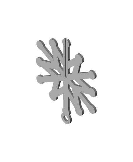 Ice Crystal Christmas Ornament #1 3d model