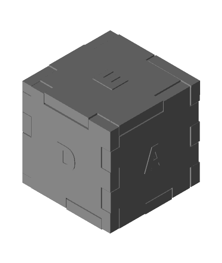 ABCDEF Cubeobj.obj 3d model