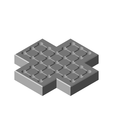 Cross Shape Peg Board Game 3d model