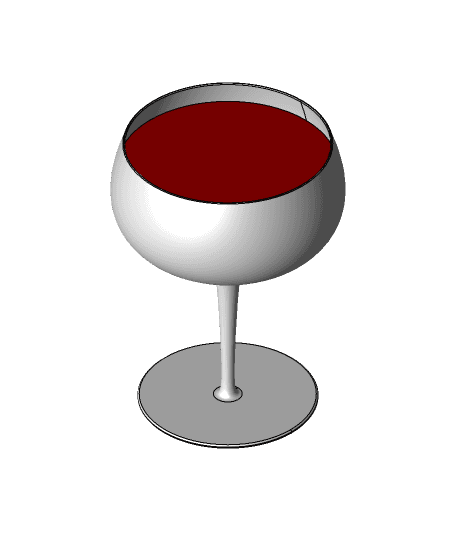 Wine Glass by Mattia Borroni full viewable 3d model