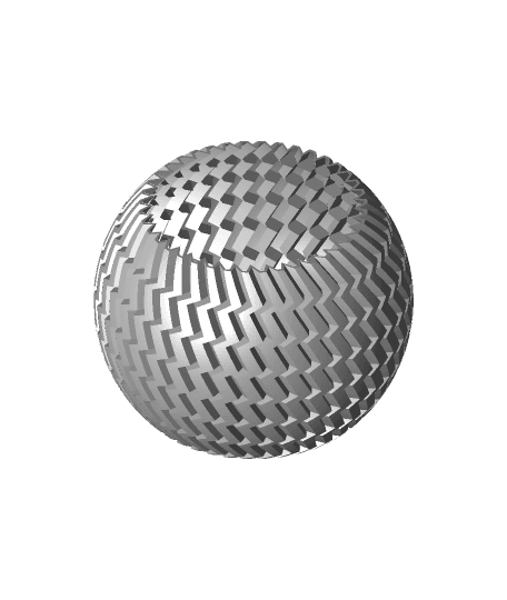  Sphere Planter Zigzag (vase mode)  3d model