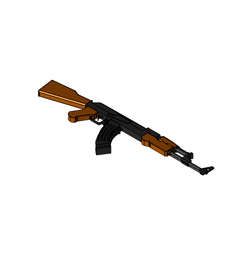 AKM gun 3d model
