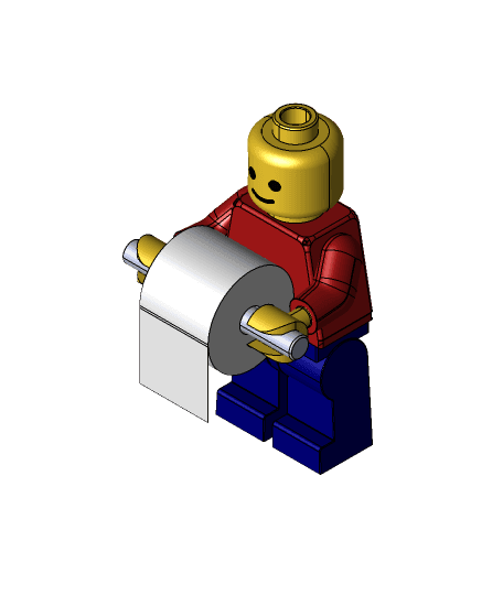 LEGO Toilet paper holder by Roboninja full viewable 3d model