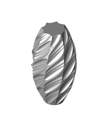 Large Swirling Leaves Vase 3d model