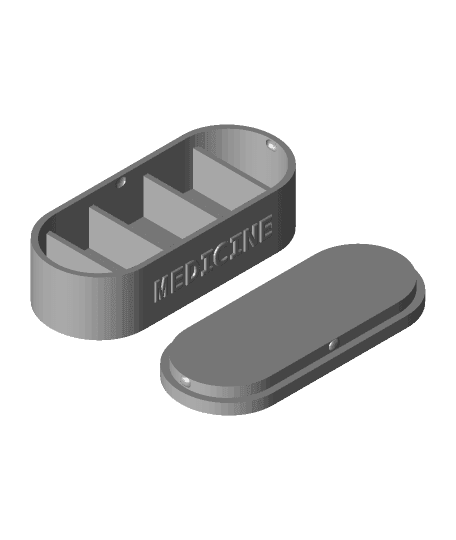 3D Deign Medicine Pill Box. 3d model