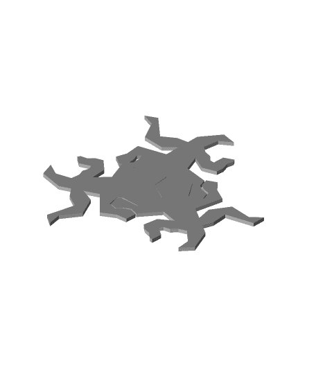 Escher lizard coaster.stl 3d model