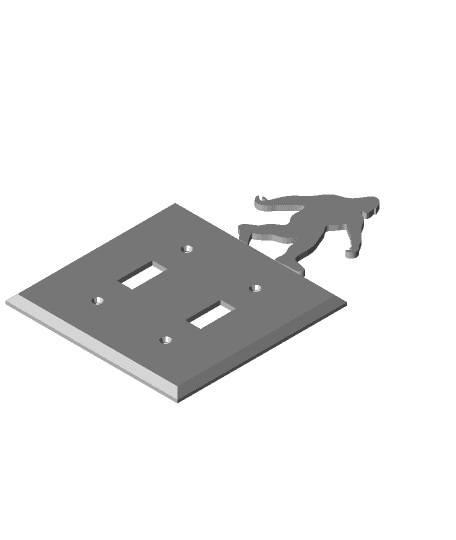 Sasquatch toggle light switch cover 3d model