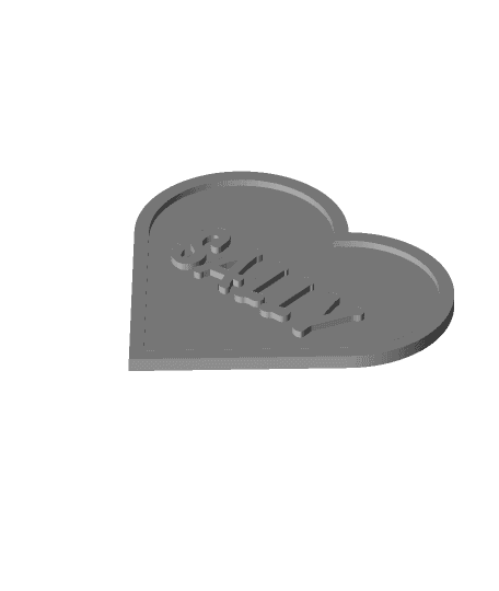 Customized Valentine Heart 3d model