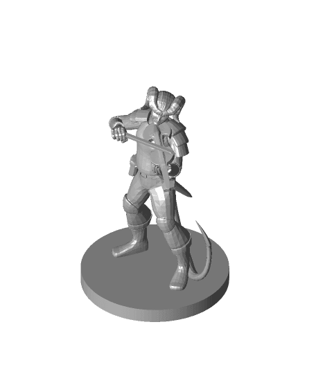 Tiefling Bard with Fiddle 3d model