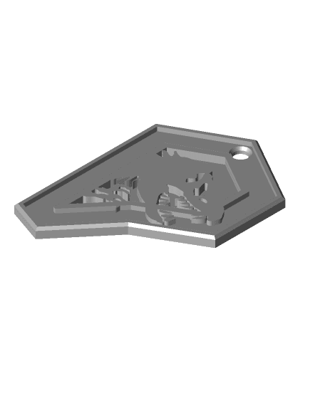 Jurassic Print Keychains 3d model