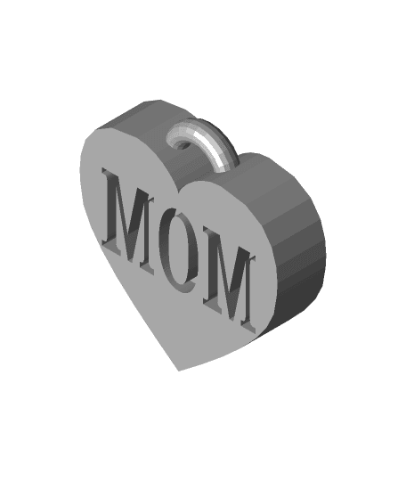 MothersDay Heart Keychain.stl 3d model