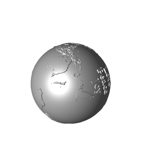 World map lighting globe  3d model