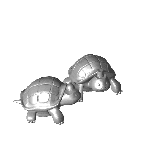 Mr and Mrs Turtle - Little desktop couple - remixable 3d model
