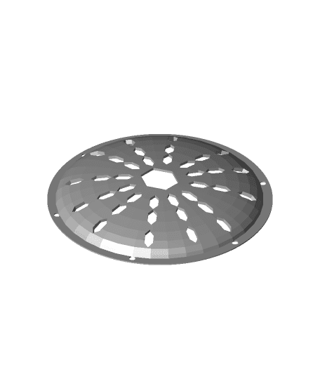 #3DPNSpeakerCover 3dpn hexagonal holes by Merlinlcb full viewable 3d model